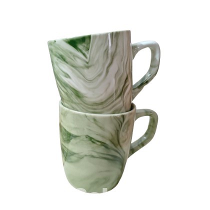 Premium Green & White Marble Design Ceramic Coffee Mug